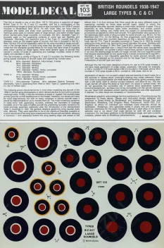 MDC103 Britische Kokarden 1938 - 1947 Typen B, C und C1