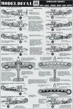 MDC108 Hawker Hart Varianten