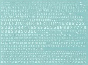 DCD7202 Ziffern und Buchstaben weiß