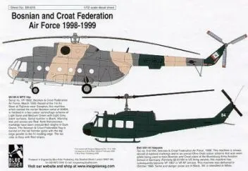 BR7815 Mi-8 and UH-1H, Bosnian and Croat Federation Air Force