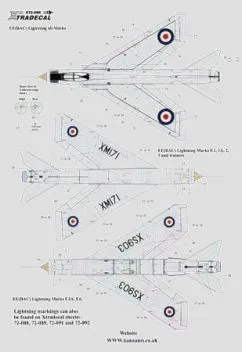 XD72096 Lightning F.1/1A/2/2A/3/6 und T.4/5: Warn- und Wartungshinweise