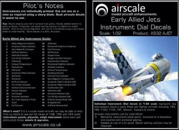 AS32AJET Cockpit-Instrumente für frühe alliierte Jets
