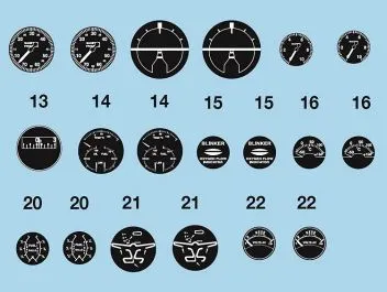 AS32USA Cockpit-Instrumente für Flugzeuge USAAF WK II
