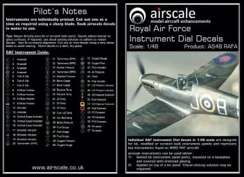 AS48RAFA Cockpit Instruments for RAF Aircraft WW II