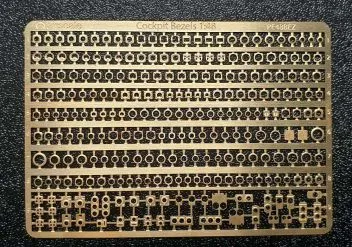 PE48BEZ Cockpit Instrument Bezels (photo-etched) for Aircraft from WW I to Present Day