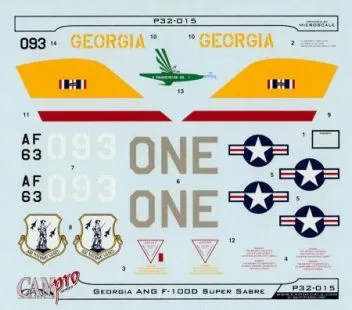 CPS32015 F-100D Super Sabre 128th TFS, Georgia ANG