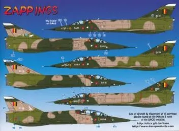 DCD7266 Mirage 5BA/BD/BR belgische Luftwaffe