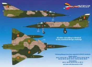 DCD7266 Mirage 5BA/BD/BR belgische Luftwaffe
