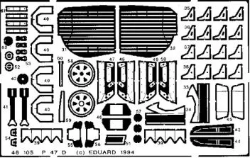 ED48105 P-47D Thunderbolt Detail Set
