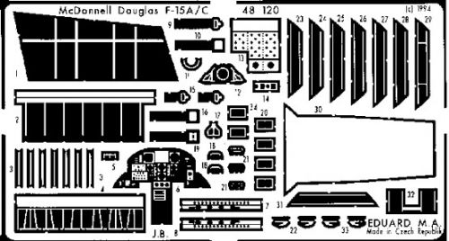 ED48120 F-15A/C Eagle Interal Details; 1 Set