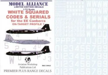 MAL72922 White Squared Letters and Digits for EE/BAC Canberra