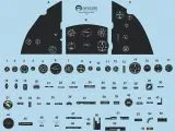 AS24TIFF Typhoon Mk.Ib Cockpit-Instrumente und Datenschilder