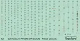 MOD72020 MiG-21bis/M/MF/PFM/UM Stencils Polish Air Force