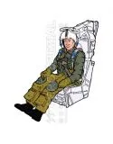 AB32096 Jet Pilot U.S. Navy in Ejection Seat