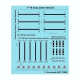 ACD72004 F-16 Fighting Falcon Stencils für Zusatztanks