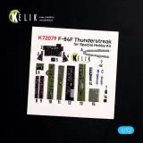 K72079 F-84F Thunderstreak 3D-gedruckte Cockpitdetails