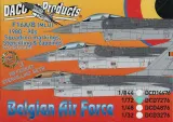 DCD7276 F-16A/B MLU Fighting Falcon Belgian Air Force Squadron Badges, Zappings and Stencils