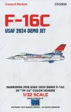 CD32028 F-16C Block 50 Fighting Falcon U.S. Air Force 2024 Demo Jet