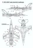 ACD72051 F-16C/D Fighting Falcon U.S. Air Force grundlegende Stencils und Walkways