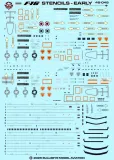BMA48048 F-16 Fighting Falcon Stencils (frühe Version)