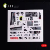 K48136 MiG-29C Fulcrum-C (9-13) 3D-gedruckte Cockpitdetails