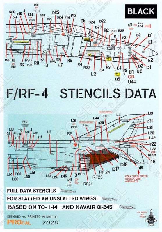 F Rf 4 Phantom Ii Stencils In Fs Black