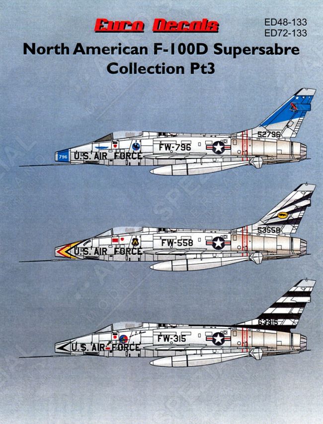 1/48 SuperScale Decals Super Sabre F-100D 494th TFS 48th TFW 48-78 