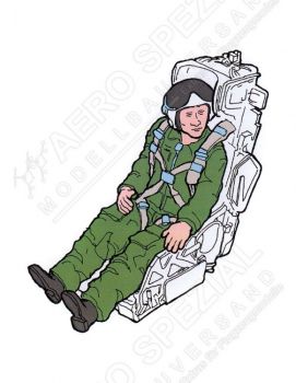 AB48087 Jet Pilot Russian Air Force in KS-4 ejection seat