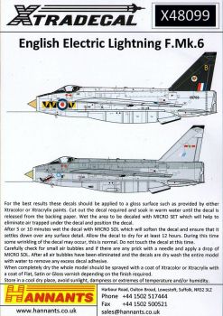 XD48099 Lightning F.6 Royal Air Force