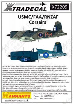 XD72209 F4U Corsair USMC/FAA/RNZAF