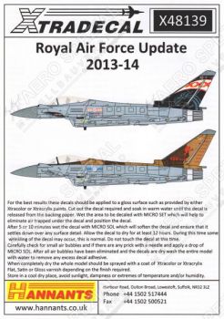 XD48139 Eurofighter Typhoon FGR.4 & Tornado GR.4 RAF Update 2013-14