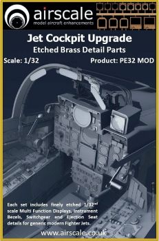 PE32MOD Cockpit Details (photo-etched) for Modern Jets
