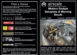 AS48DAN Cockpit-Beschriftungen und Datenschilder für moderne Jets
