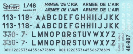 SY48907K French Air Force Registrations and Serials, 1995-2010 (Black & Grey)