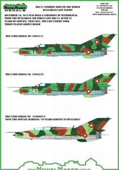 MOD48071 MiG-21 Fishbed/Mongol Bulgarian Air Force