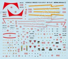BD72047 Mirage F1B/C/CR/CT Stencils