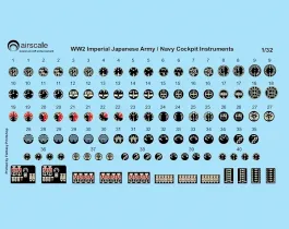 AS32JPN Cockpit Instruments for Imperial Japanese Army & Navy Aircraft WW II