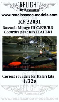 RF32031 Mirage IIIC/E/R/RD French Air Force Roundels