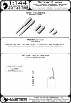 AM44003 Hispano 20 mm Cannon Barrels and .50 cal. (12.7 mm) Barrels in Fairings
