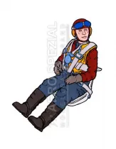 AB32115 Pilot Luftwaffe WK II im Pilotensitz für Bf 109