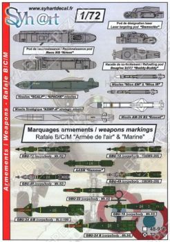 SY72916 Rafale B/C/M Armament Markings