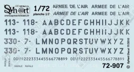 SY72907K French Air Force Registrations and Serials, 1995-2010 (Black & Grey)