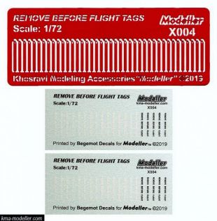 KMAX7204 Remove before Flight Flags
