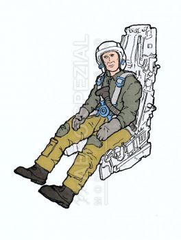AB32134 Jet Pilot Royal Air Force in Ejection Seat for Eurofighter Typhoon