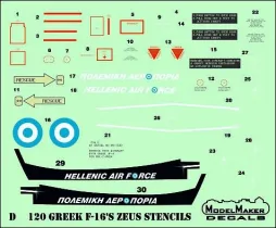 MOD72120 F-16C Block 52+ Fighting Falcon Zeus Demo Team