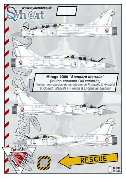 SY48919 Mirage 2000 Roundels and Stencils
