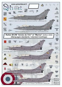 SY72915V2 Rafale B/C/M Standardmarkierungen französische Luftwaffe und Marine
