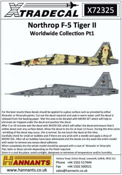 XD72325 F-5 Freedom Fighter/Tiger II Worldwide Collection, Part 1