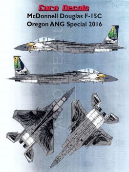EU48122 F-15C Eagle Anniversary Finish 75 Years Oregon Air National Guard