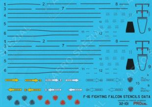 PRO32101 F-16 Fighting Falcon Stencils